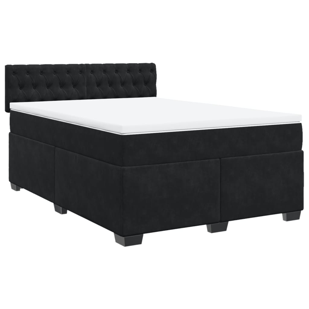 8721102713712_a_en_hd_1 vidaXL Box Spring Bed with Mattress Black Double Velvet - Image 2