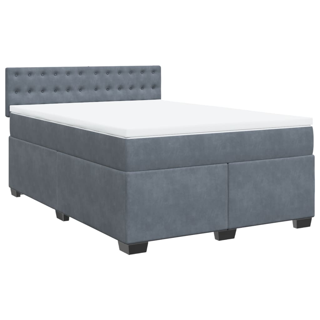 8721102713729_a_en_hd_1 vidaXL Box Spring Bed with Mattress Dark Grey Double Velvet - Image 2
