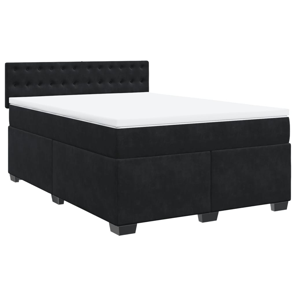 8721102713736_a_en_hd_1 vidaXL Box Spring Bed with Mattress Black Double Velvet - Image 2