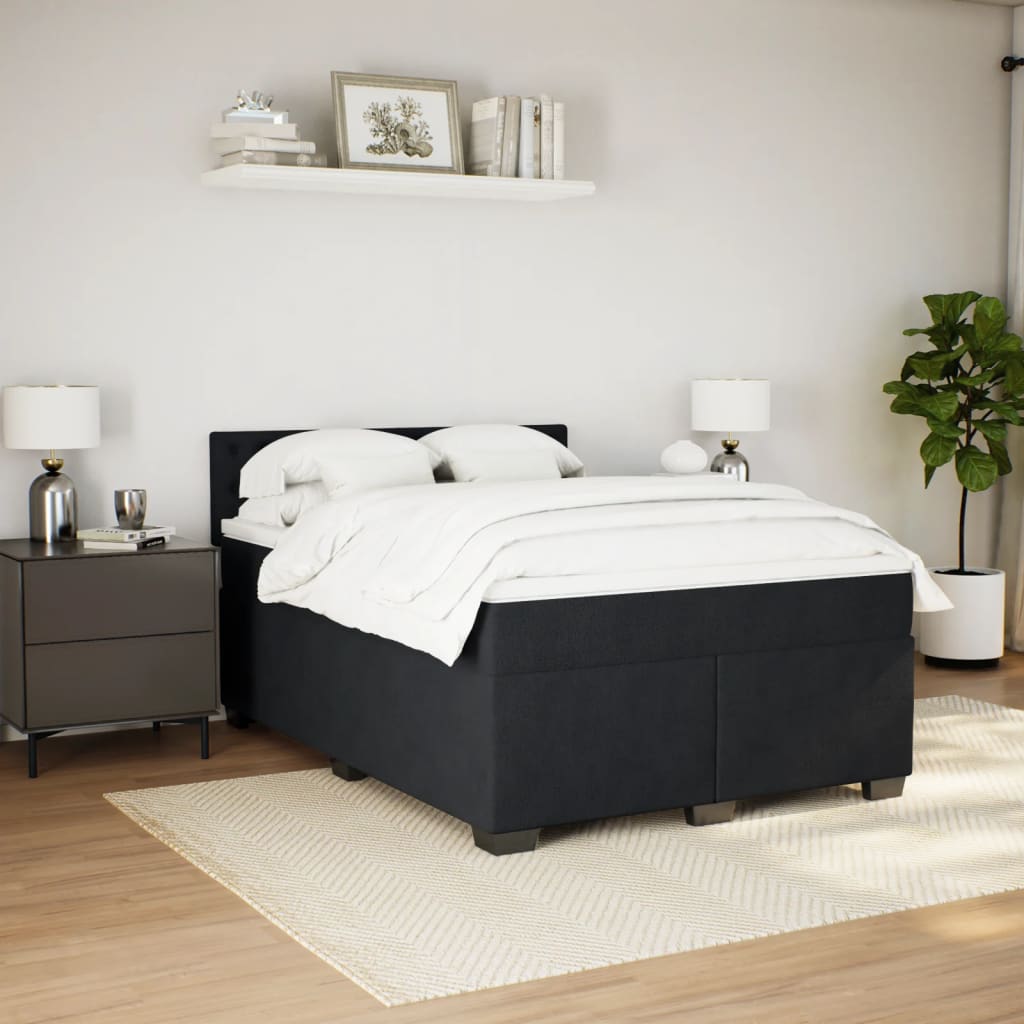 8721102713736_g_en_hd_1 vidaXL Box Spring Bed with Mattress Black Double Velvet - Image 3