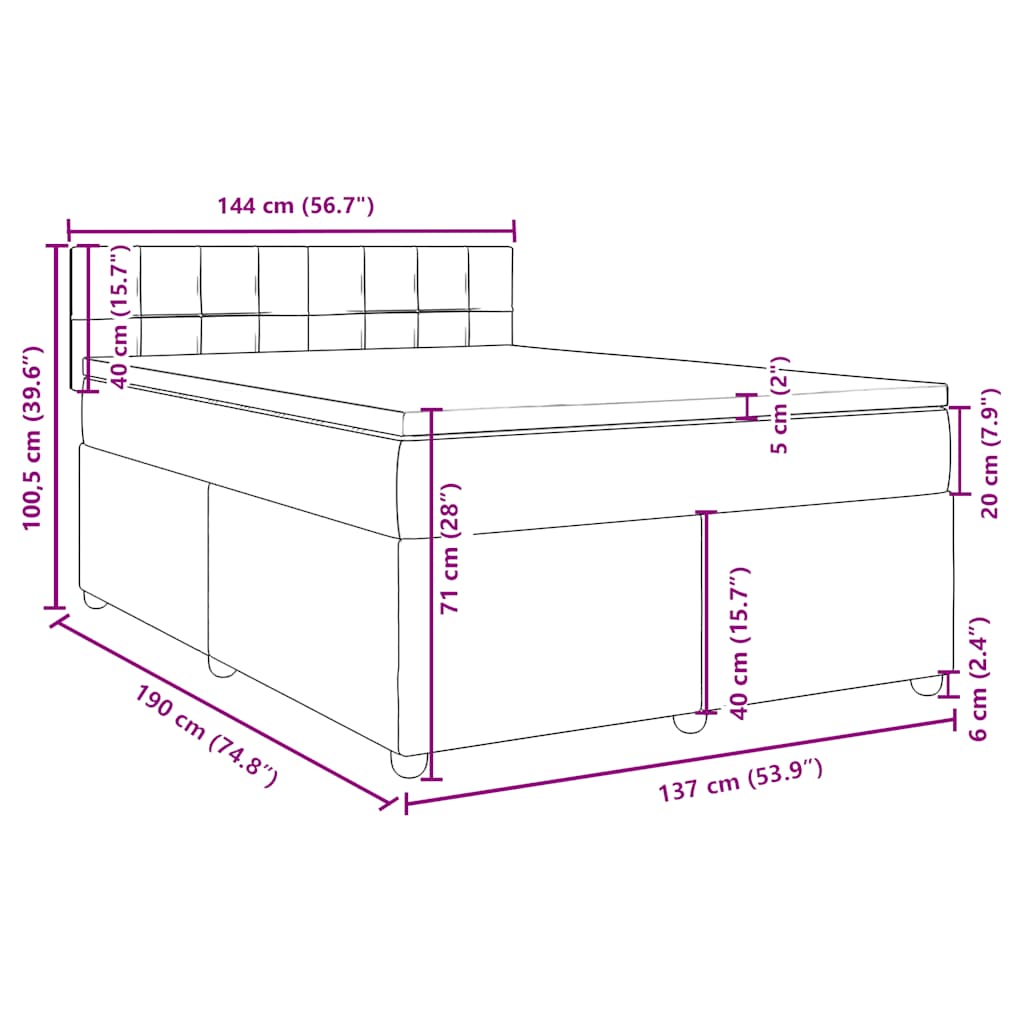 8721102717574_g_en_hd_11 vidaXL Box Spring Bed with Mattress Black Double Fabric - Image 13