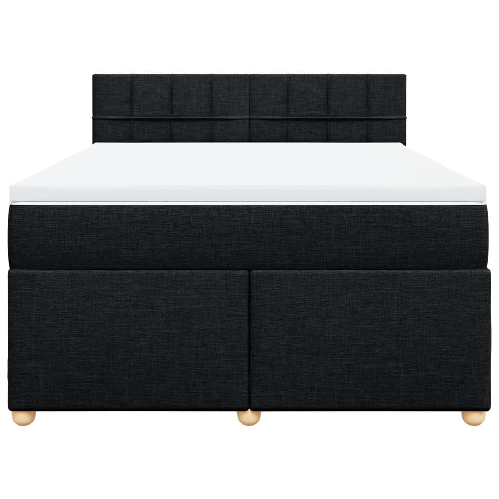 8721102717574_g_en_hd_2 vidaXL Box Spring Bed with Mattress Black Double Fabric - Image 4