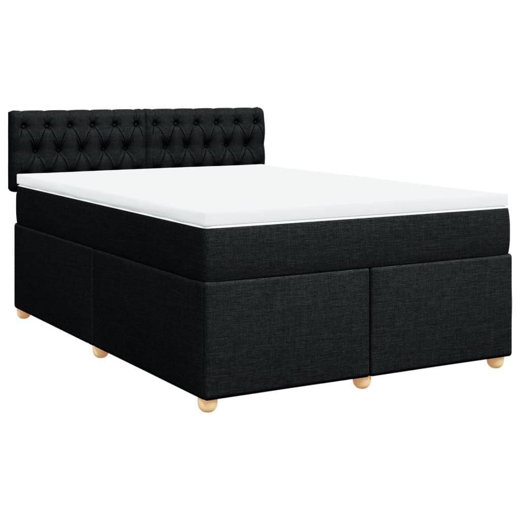 8721102717598_a_en_hd_1 vidaXL Box Spring Bed with Mattress Black Double Fabric - Image 2