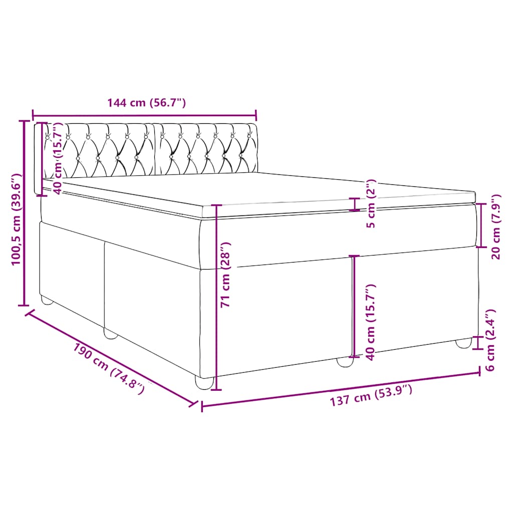 8721102717598_g_en_hd_11 vidaXL Box Spring Bed with Mattress Black Double Fabric - Image 13