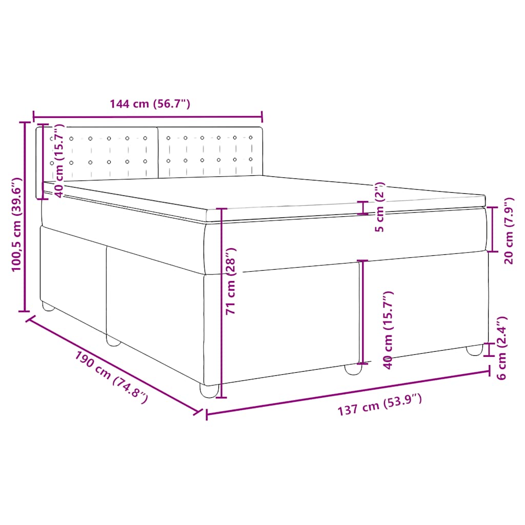 8721102717611_g_en_hd_11 vidaXL Box Spring Bed with Mattress Black Double Fabric - Image 13