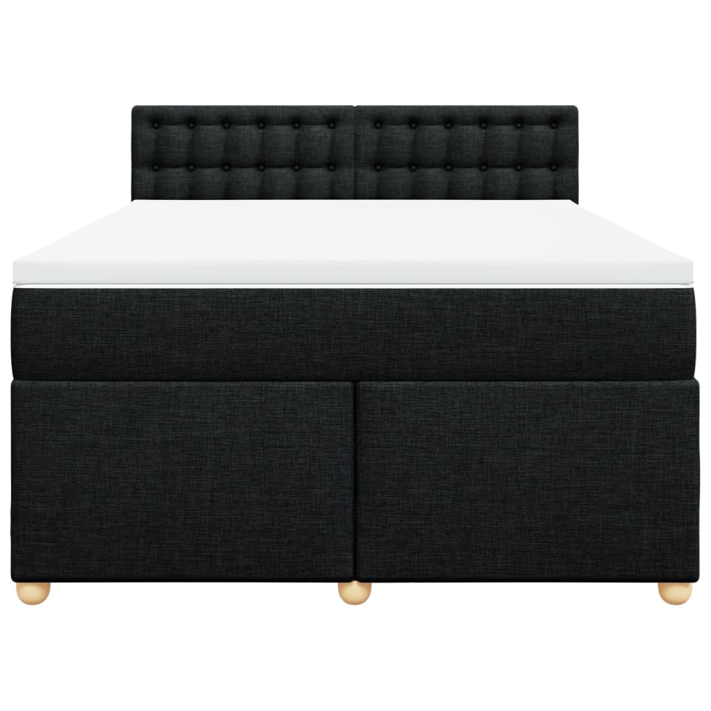 8721102717611_g_en_hd_2 vidaXL Box Spring Bed with Mattress Black Double Fabric - Image 4
