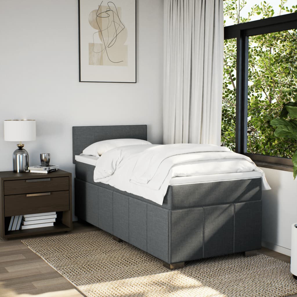 8721102721342_g_en_hd_1 vidaXL Box Spring Bed with Mattress Dark Grey King Single Fabric - Image 3