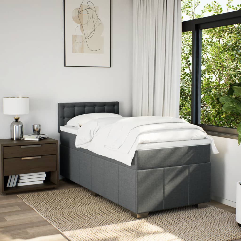 8721102721403_g_en_hd_1 vidaXL Box Spring Bed with Mattress Dark Grey King Single Fabric - Image 3