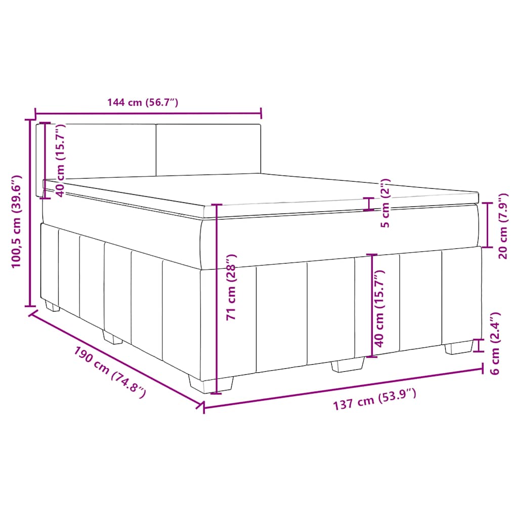 8721102721434_g_en_hd_11 vidaXL Box Spring Bed with Mattress Black Double Fabric - Image 13