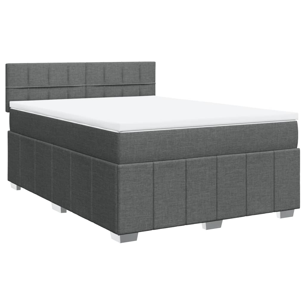 8721102721458_a_en_hd_1 vidaXL Box Spring Bed with Mattress Black Double Fabric - Image 2