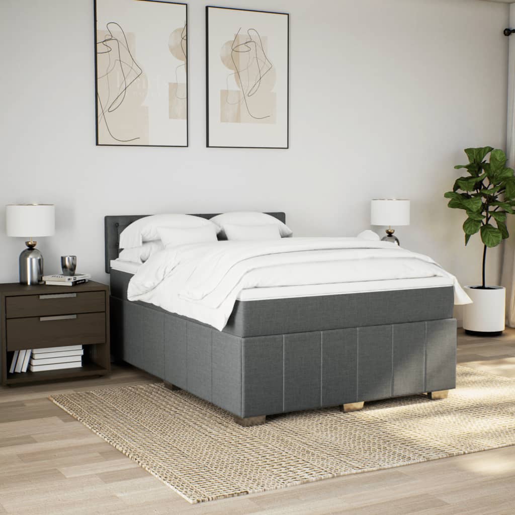 8721102721496_g_en_hd_1 vidaXL Box Spring Bed with Mattress Black Double Fabric - Image 3
