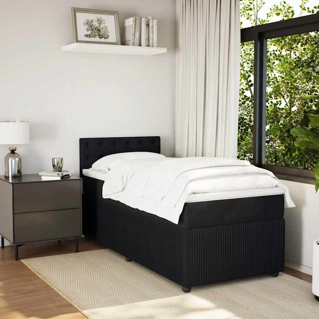 8721102728419_g_en_hd_1 vidaXL Box Spring Bed with Mattress Black King Single Fabric - Image 3