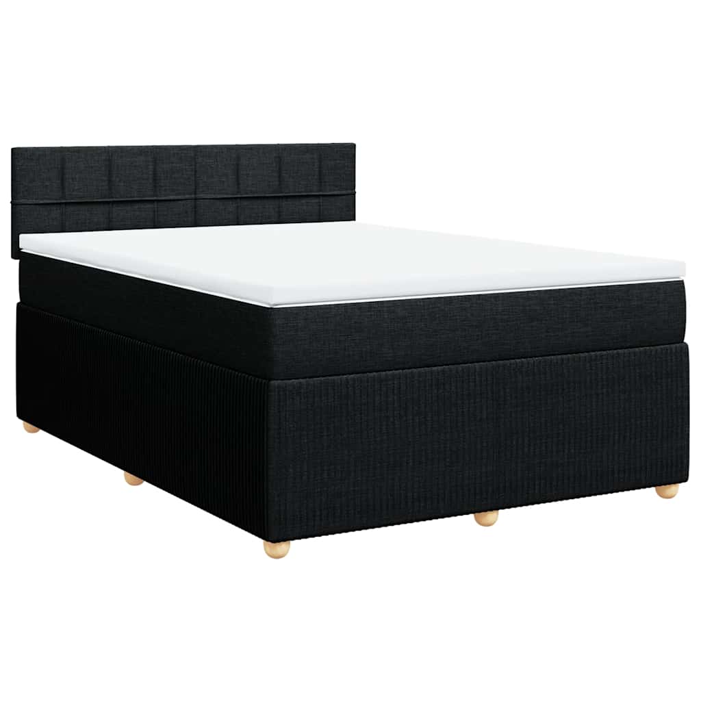 8721102728457_a_en_hd_1 vidaXL Box Spring Bed with Mattress Black Double Fabric - Image 2