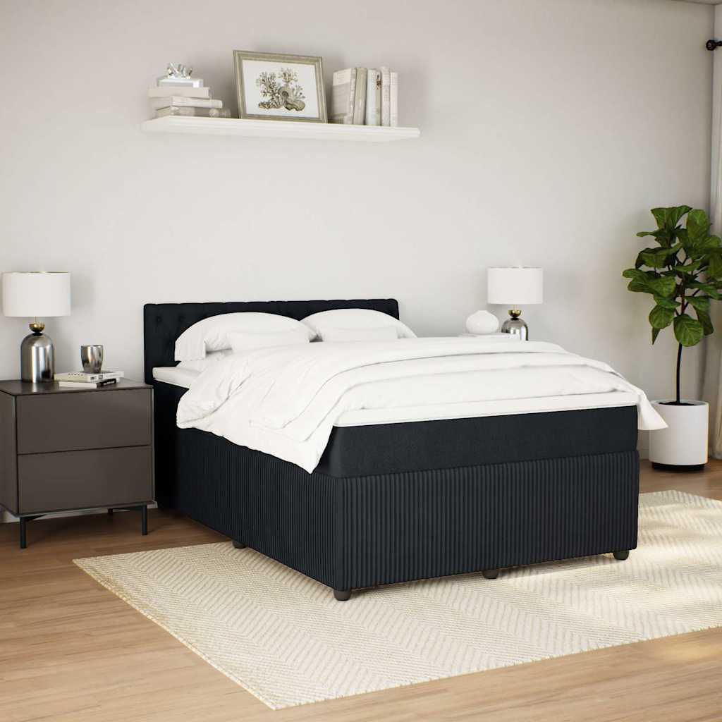 8721102728471_g_en_hd_1 vidaXL Box Spring Bed with Mattress Black Double Fabric - Image 3