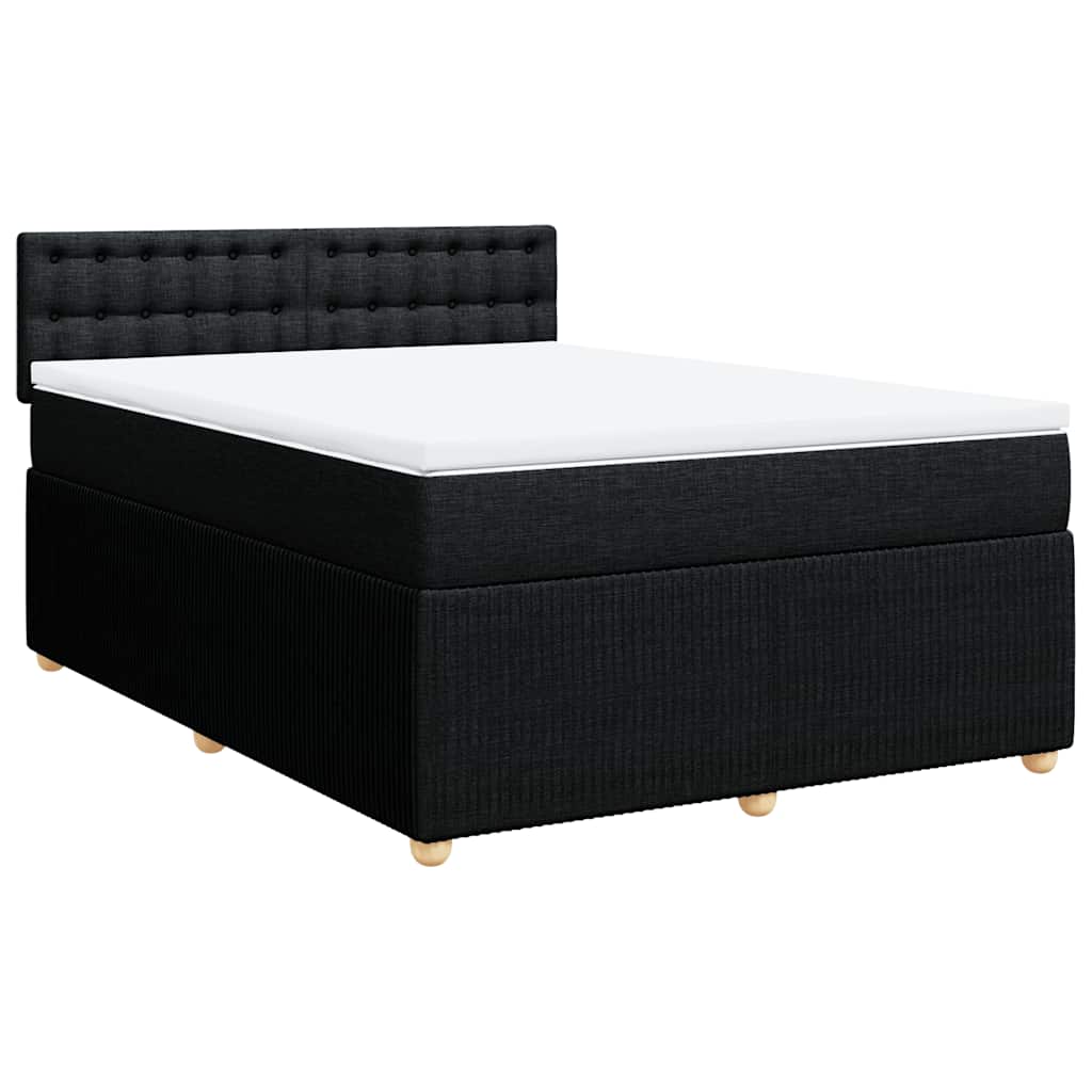 8721102728495_a_en_hd_1 vidaXL Box Spring Bed with Mattress Black Double Fabric - Image 2