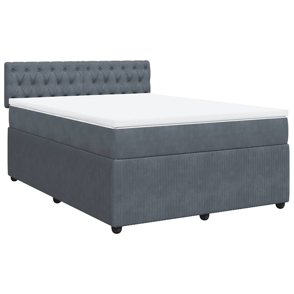 8721102728785_a_en_hd_1 vidaXL Box Spring Bed with Mattress Dark Grey Double Velvet - Image 2
