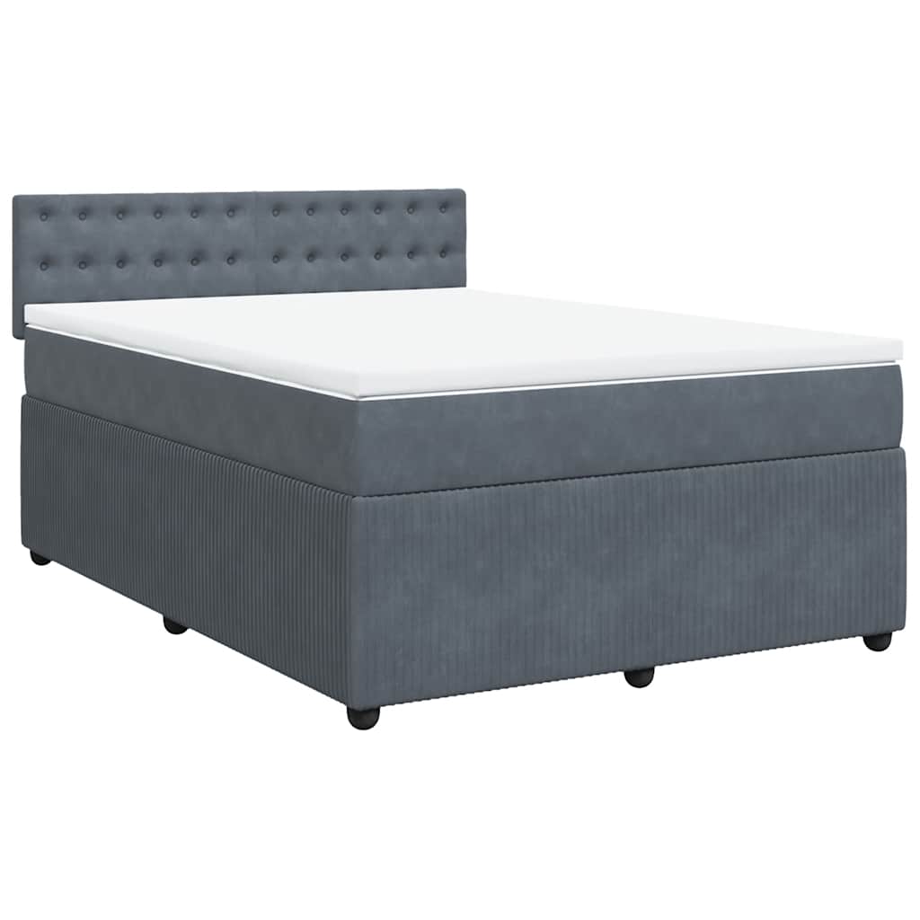 8721102728808_a_en_hd_1 vidaXL Box Spring Bed with Mattress Dark Grey Double Velvet - Image 2