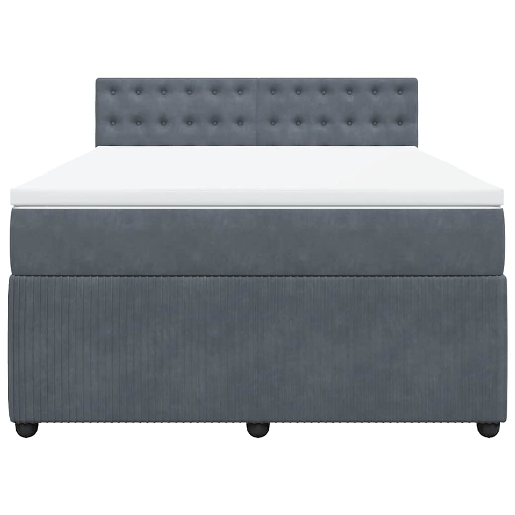 8721102728808_g_en_hd_2 vidaXL Box Spring Bed with Mattress Dark Grey Double Velvet - Image 4
