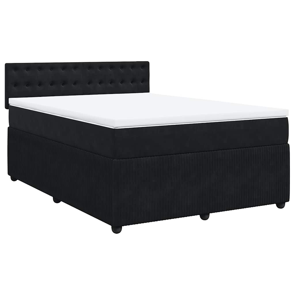 8721102728815_a_en_hd_1 vidaXL Box Spring Bed with Mattress Black Double Velvet - Image 2