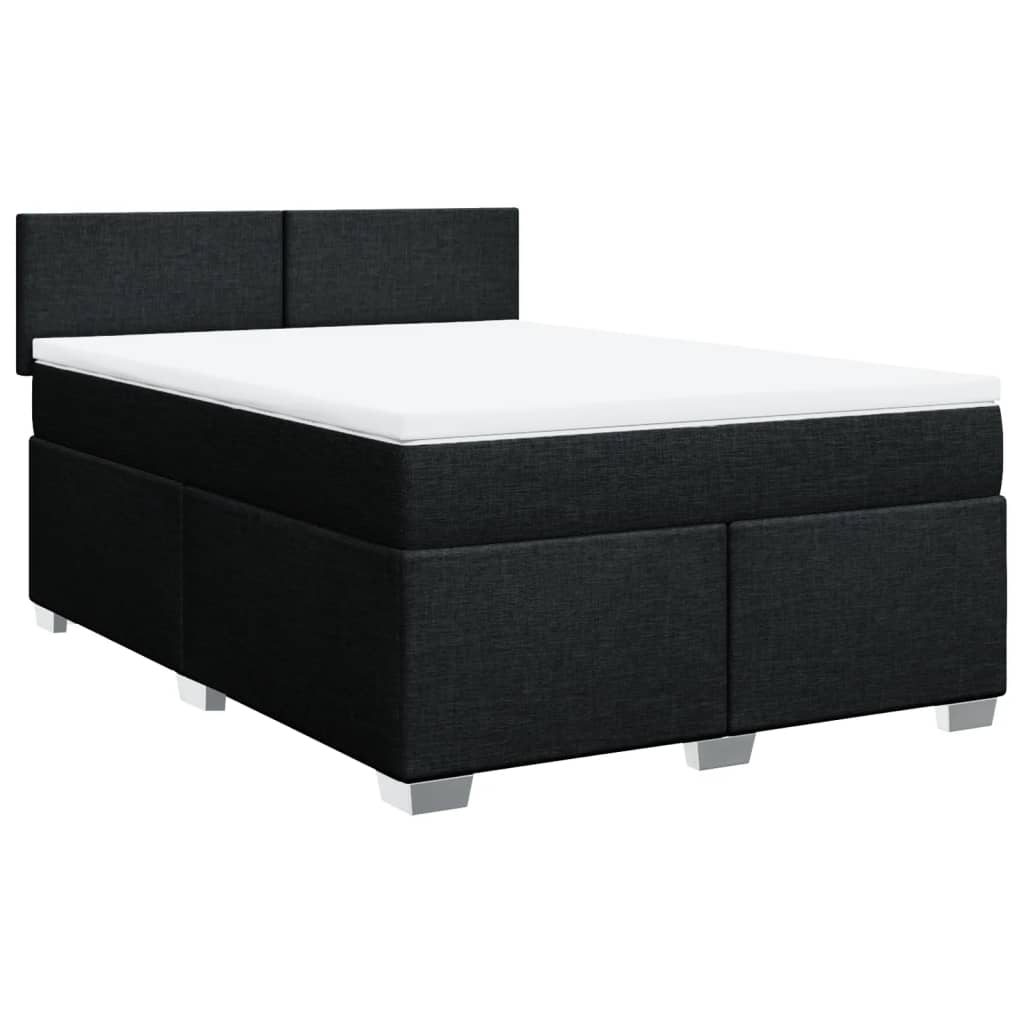 8721102732638_g_en_hd_1 vidaXL Box Spring Bed with Mattress Black Double Fabric - Image 3