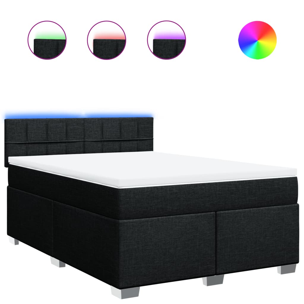 8721102732652_a_en_hd_1 vidaXL Box Spring Bed with Mattress Black Double Fabric - Image 2