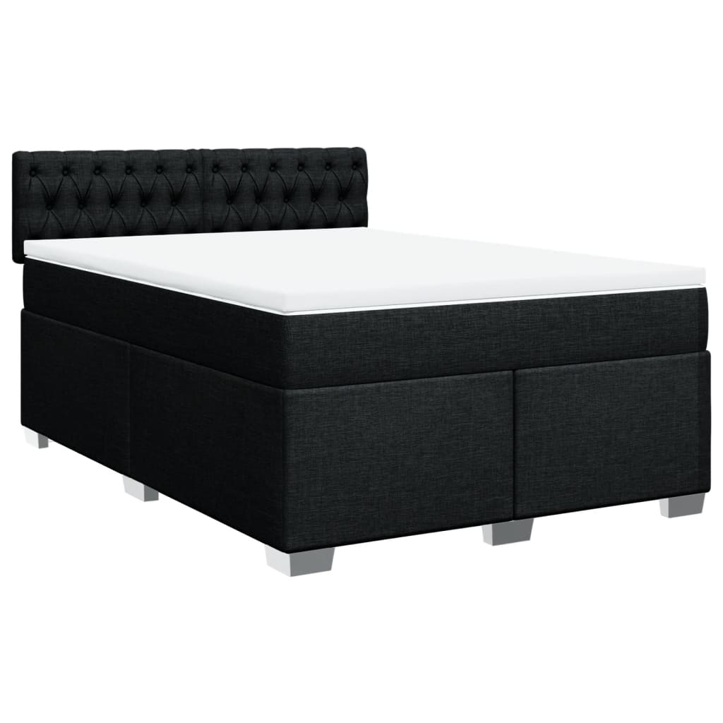 8721102732676_g_en_hd_1 vidaXL Box Spring Bed with Mattress Black Double Fabric - Image 3