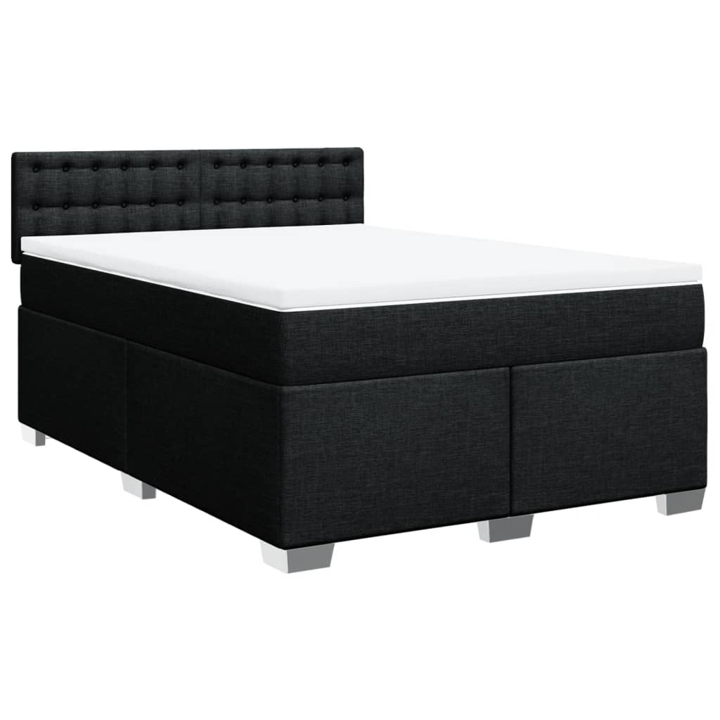 8721102732690_g_en_hd_1 vidaXL Box Spring Bed with Mattress Black Double Fabric - Image 3