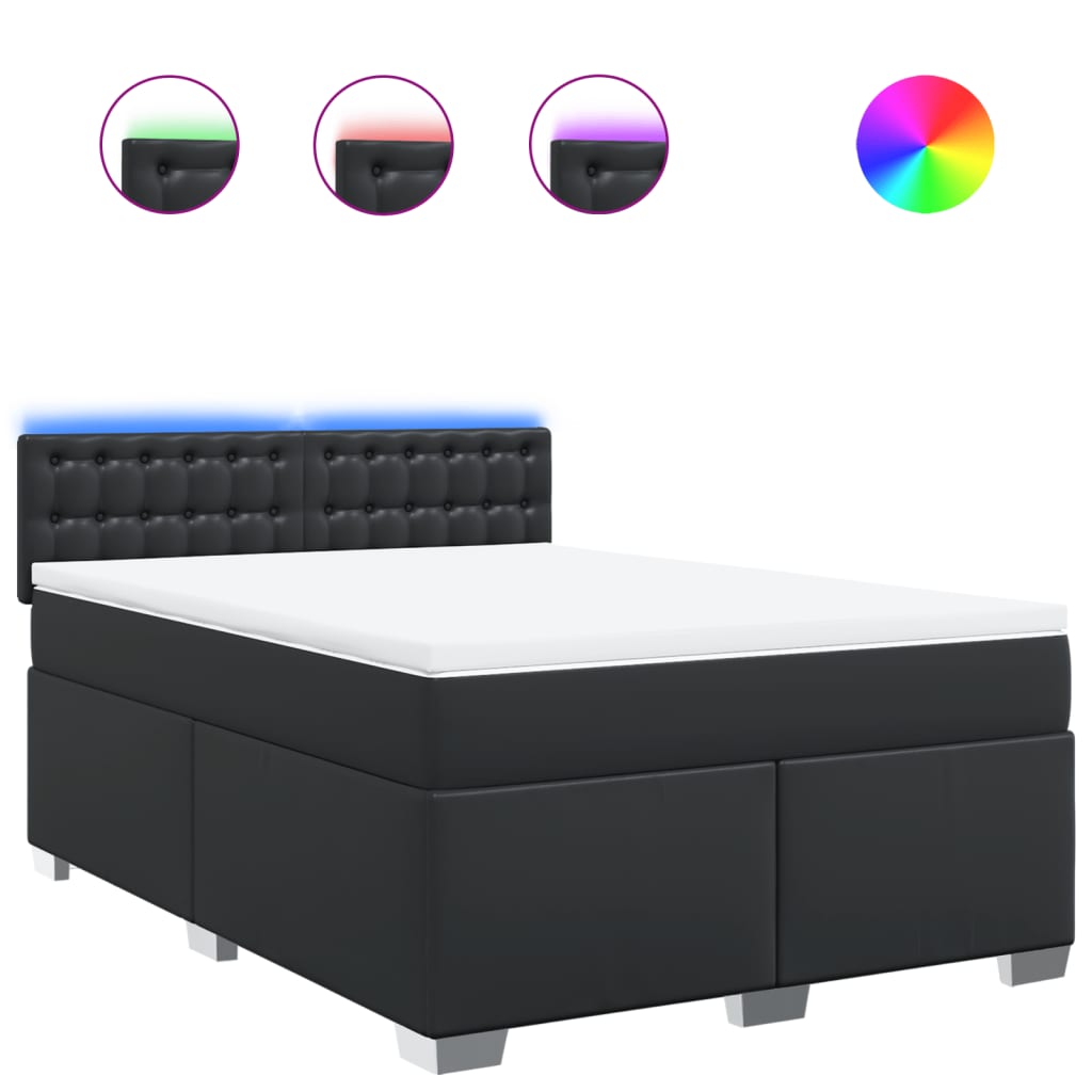 8721102733369_a_en_hd_1 vidaXL Box Spring Bed with Mattress Black Double Faux Leather - Image 2