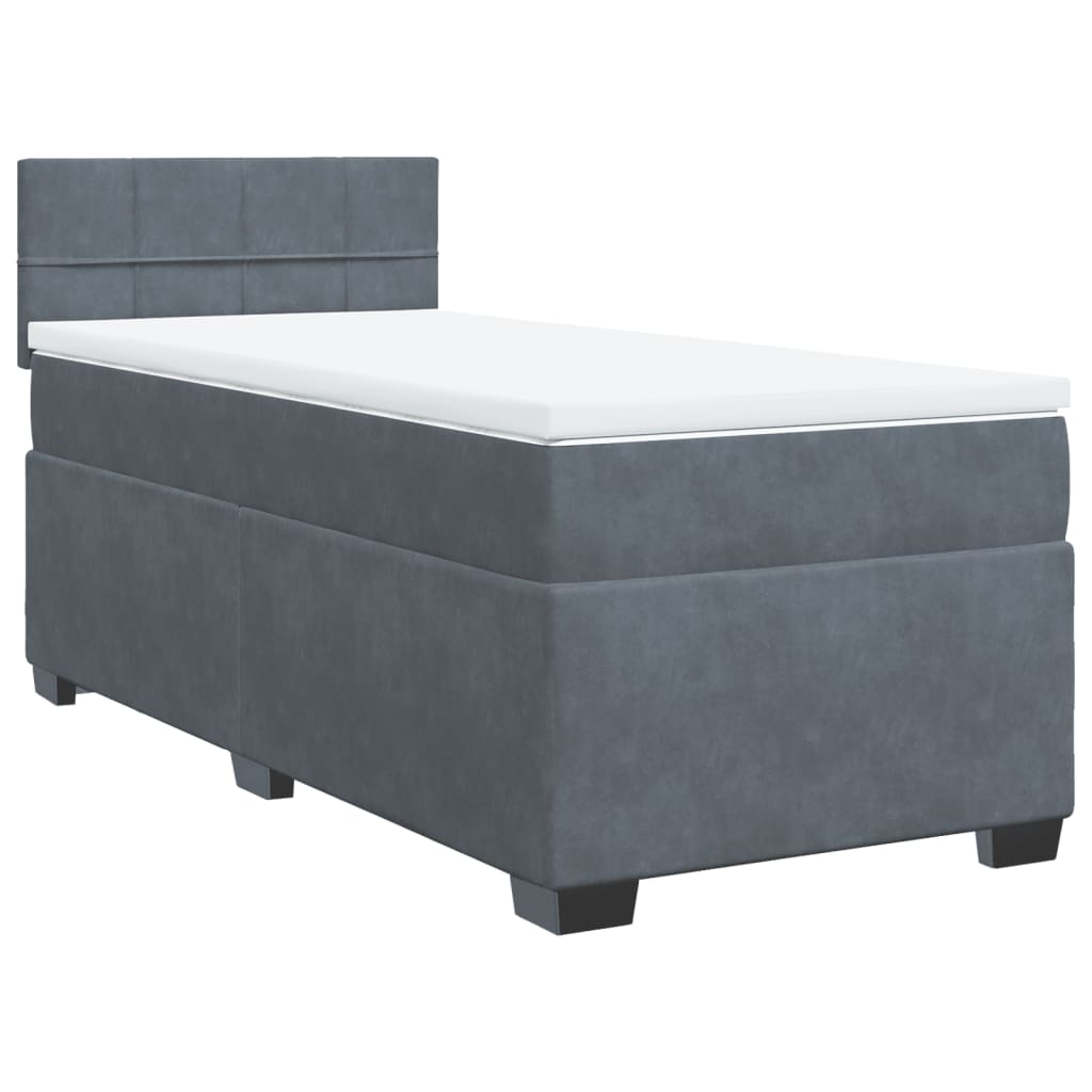 8721102736605_g_en_hd_1 vidaXL Box Spring Bed with Mattress Dark Grey King Single Velvet - Image 3
