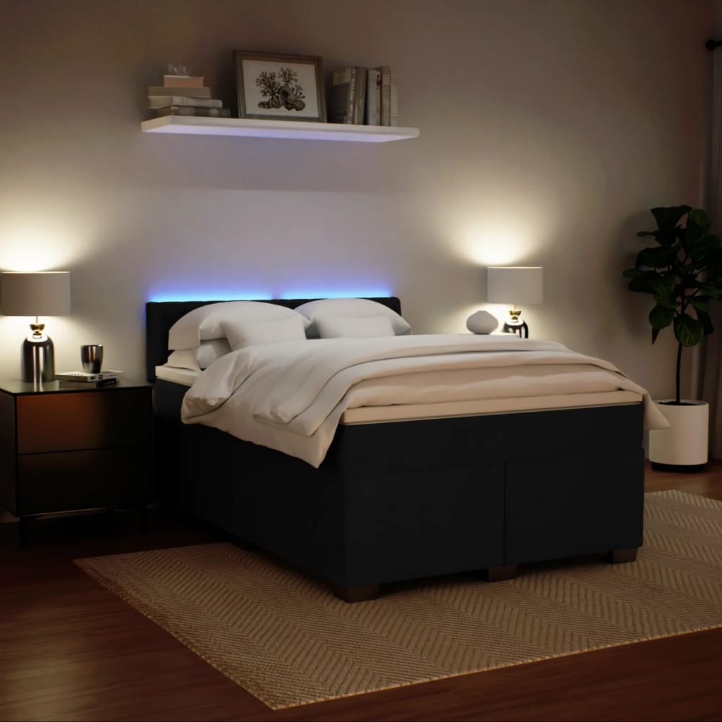 8721102736711_g_en_hd_2 vidaXL Box Spring Bed with Mattress Black Double Velvet - Image 4
