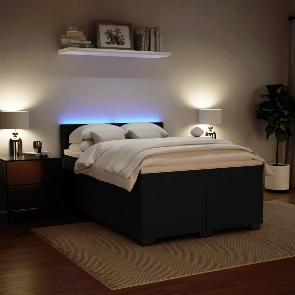 8721102736735_g_en_hd_2 vidaXL Box Spring Bed with Mattress Black Double Velvet - Image 4