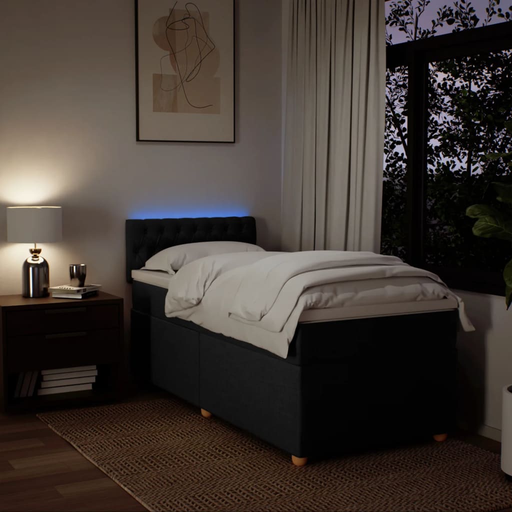 8721102740510_g_en_hd_3 vidaXL Box Spring Bed with Mattress Black King Single Fabric - Image 5