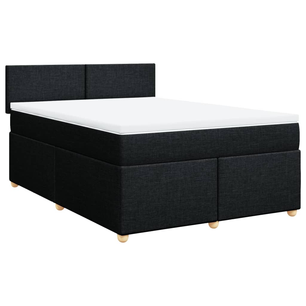 8721102740558_g_en_hd_1 vidaXL Box Spring Bed with Mattress Black Double Fabric - Image 3