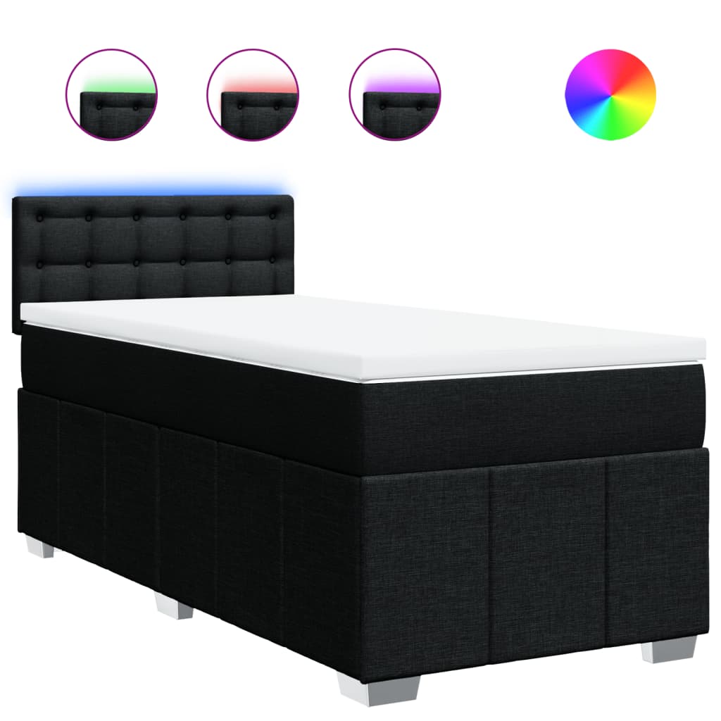 8721102744419_a_en_hd_1 vidaXL Box Spring Bed with Mattress Black King Single Fabric - Image 2