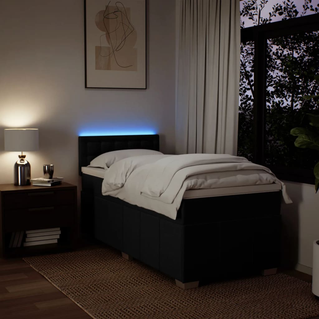 8721102744419_g_en_hd_3 vidaXL Box Spring Bed with Mattress Black King Single Fabric - Image 5