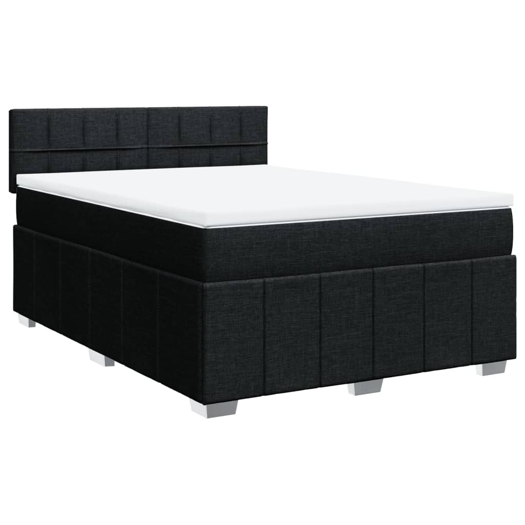 8721102744457_g_en_hd_1 vidaXL Box Spring Bed with Mattress Black Double Fabric - Image 3