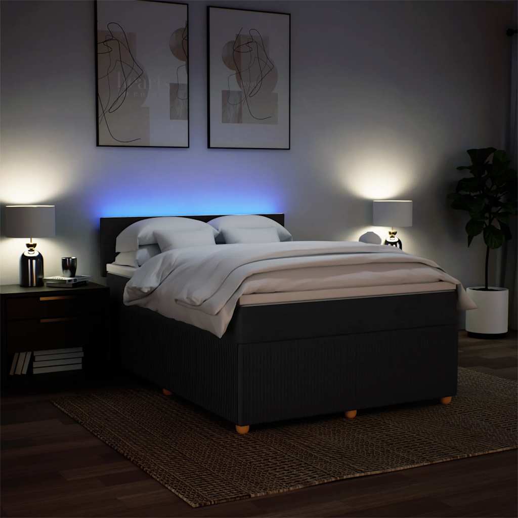 8721102751530_g_en_hd_3 vidaXL Box Spring Bed with Mattress Dark Grey Queen Fabric - Image 5
