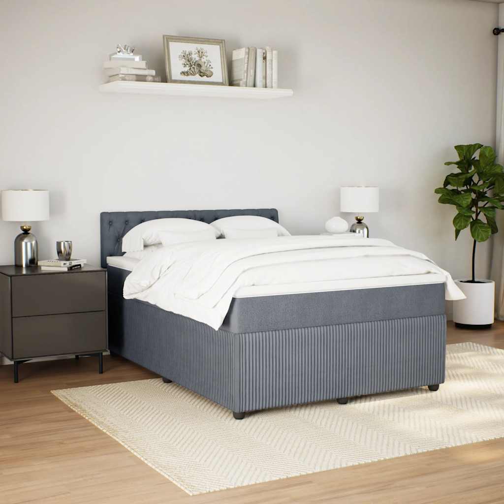 8721102751547_g_en_hd_2 vidaXL Box Spring Bed with Mattress Light Grey Queen Fabric - Image 4