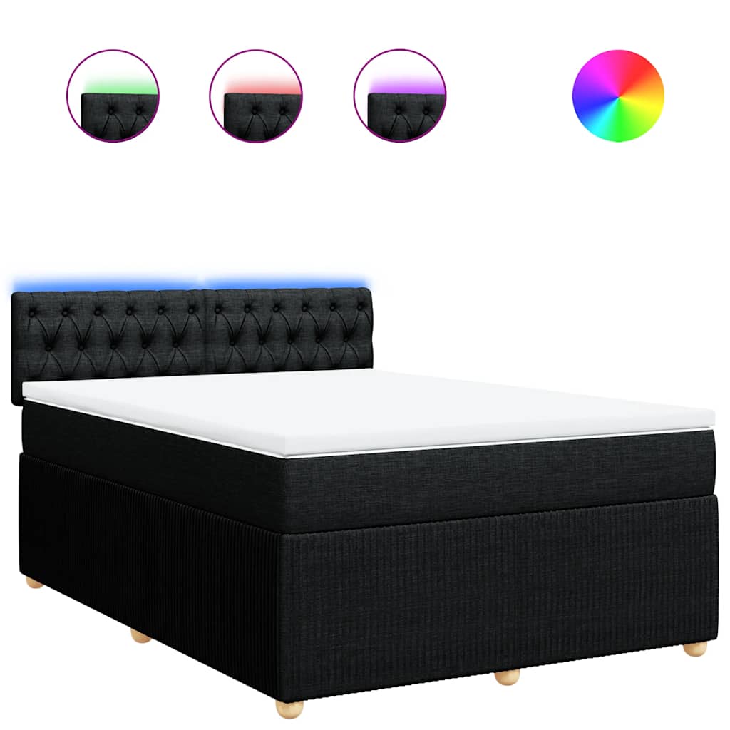 8721102751554_a_en_hd_1 vidaXL Box Spring Bed with Mattress Dark Grey Queen Fabric - Image 2