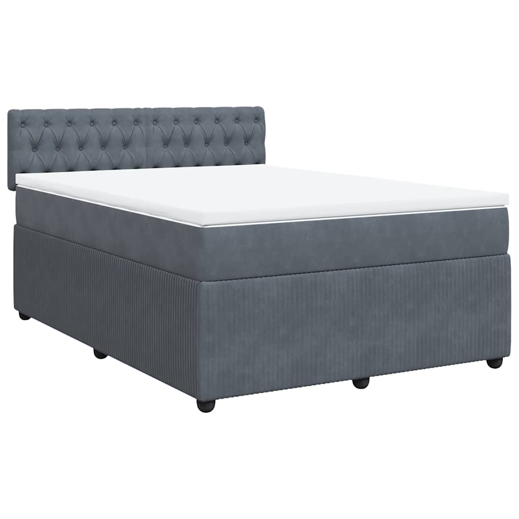 8721102751783_g_en_hd_1 vidaXL Box Spring Bed with Mattress Dark Grey Double Velvet - Image 3