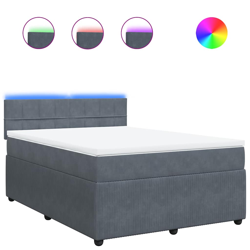 8721102751844_a_en_hd_1 vidaXL Box Spring Bed with Mattress Dark Grey Queen Velvet - Image 2
