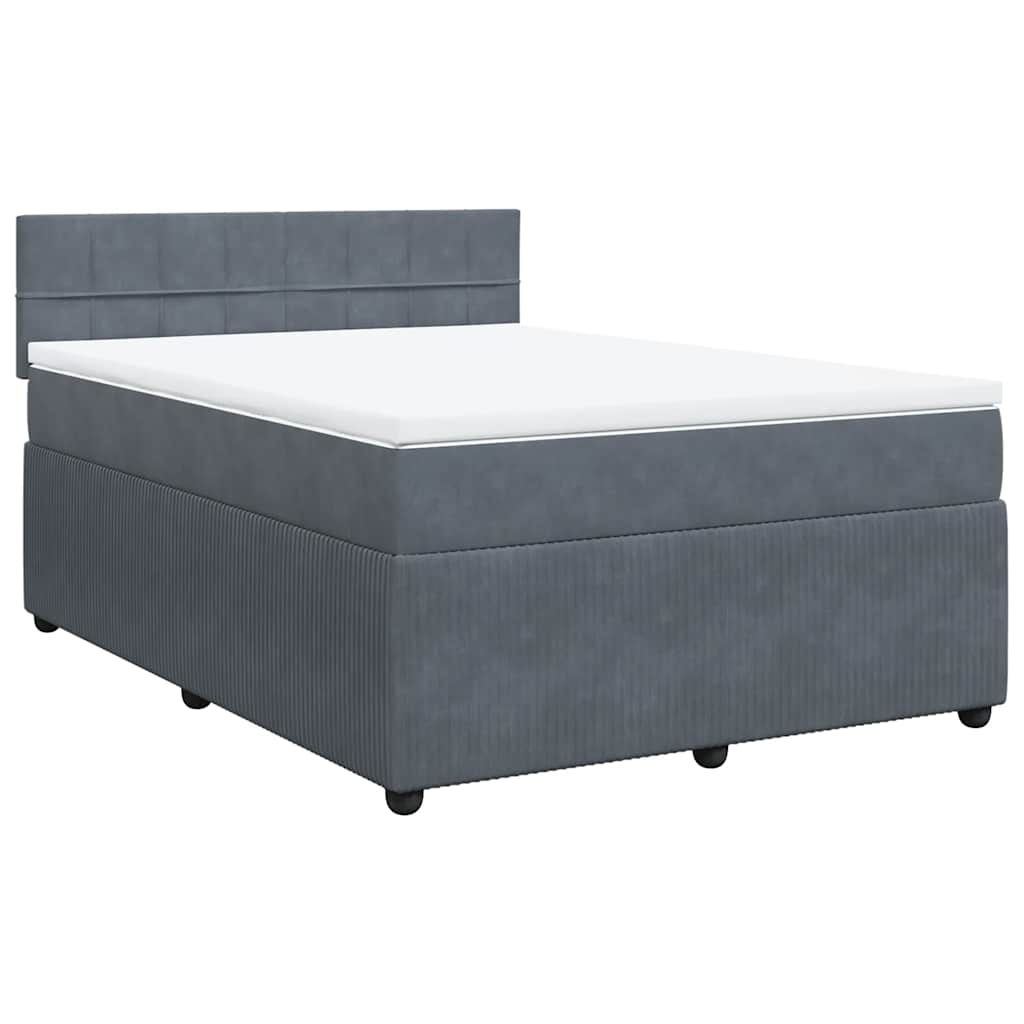 8721102751844_g_en_hd_1 vidaXL Box Spring Bed with Mattress Dark Grey Queen Velvet - Image 3