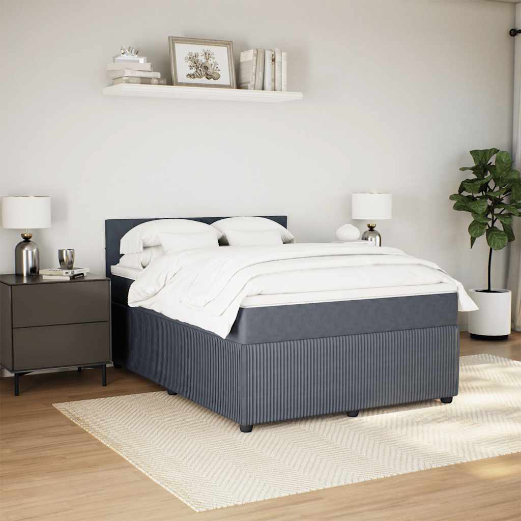 8721102751844_g_en_hd_2 vidaXL Box Spring Bed with Mattress Dark Grey Queen Velvet - Image 4