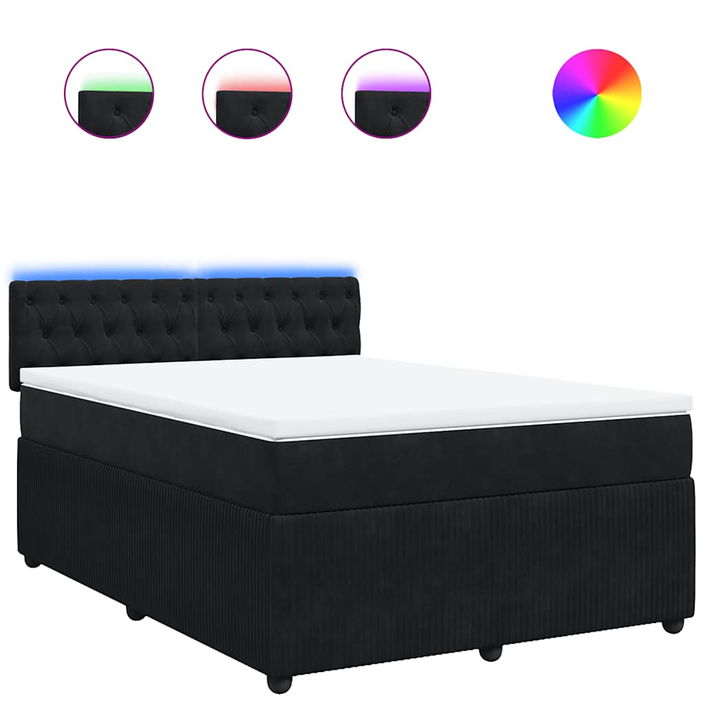8721102751875_a_en_hd_1 vidaXL Box Spring Bed with Mattress Black Queen Velvet - Image 2