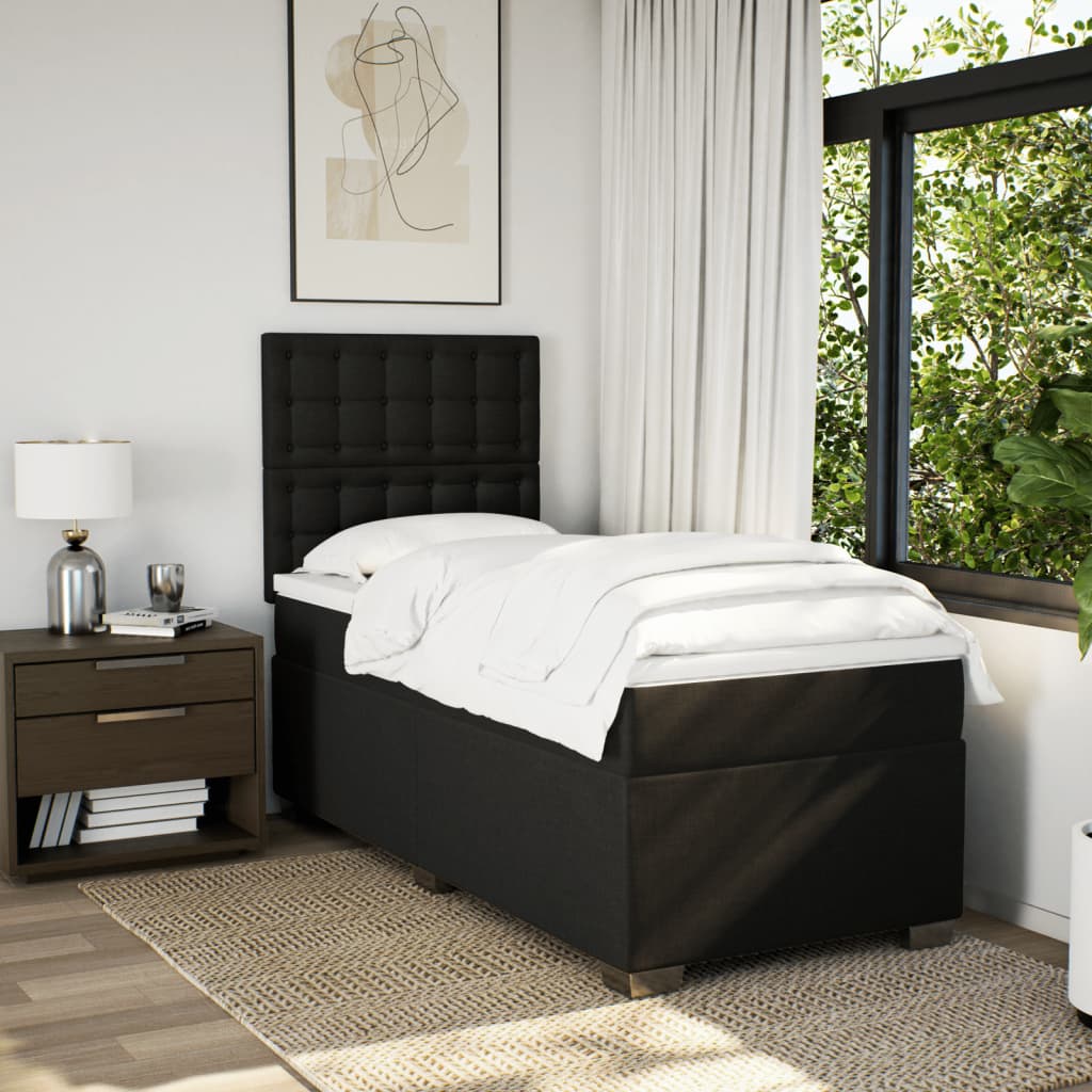 8721102755613_g_en_hd_1 vidaXL Box Spring Bed with Mattress Black King Single Fabric - Image 3