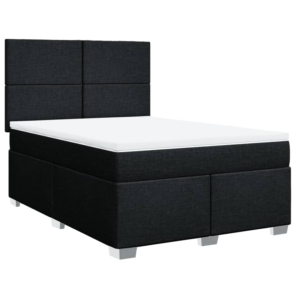 8721102755637_a_en_hd_1 vidaXL Box Spring Bed with Mattress Black Double Fabric - Image 2