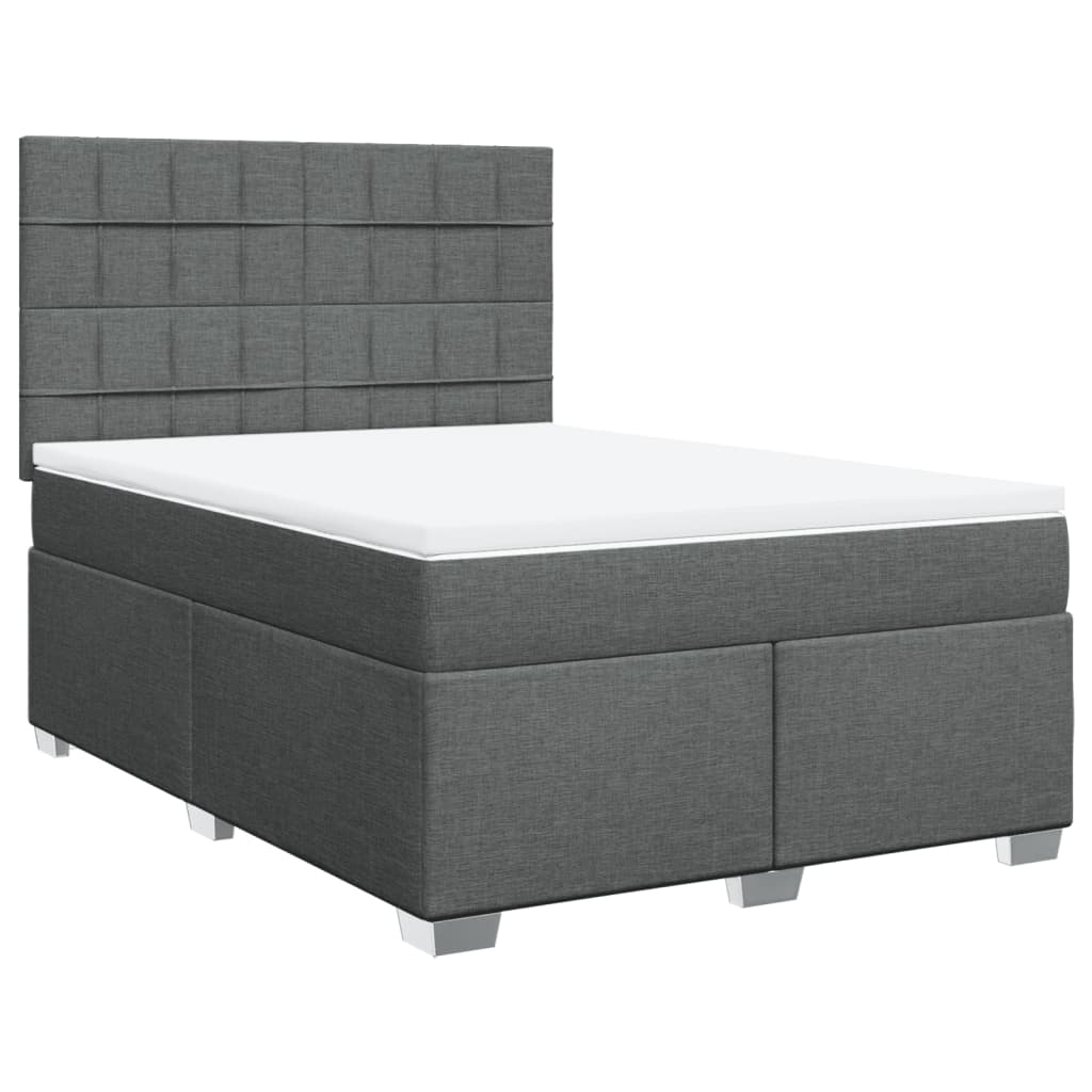 8721102755644_a_en_hd_1 vidaXL Box Spring Bed with Mattress Dark Grey Double Fabric - Image 2