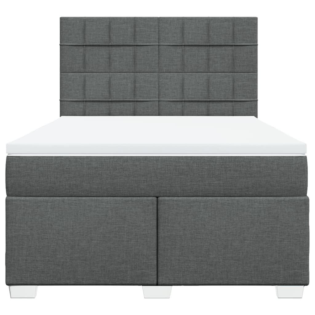 8721102755644_g_en_hd_2 vidaXL Box Spring Bed with Mattress Dark Grey Double Fabric - Image 4