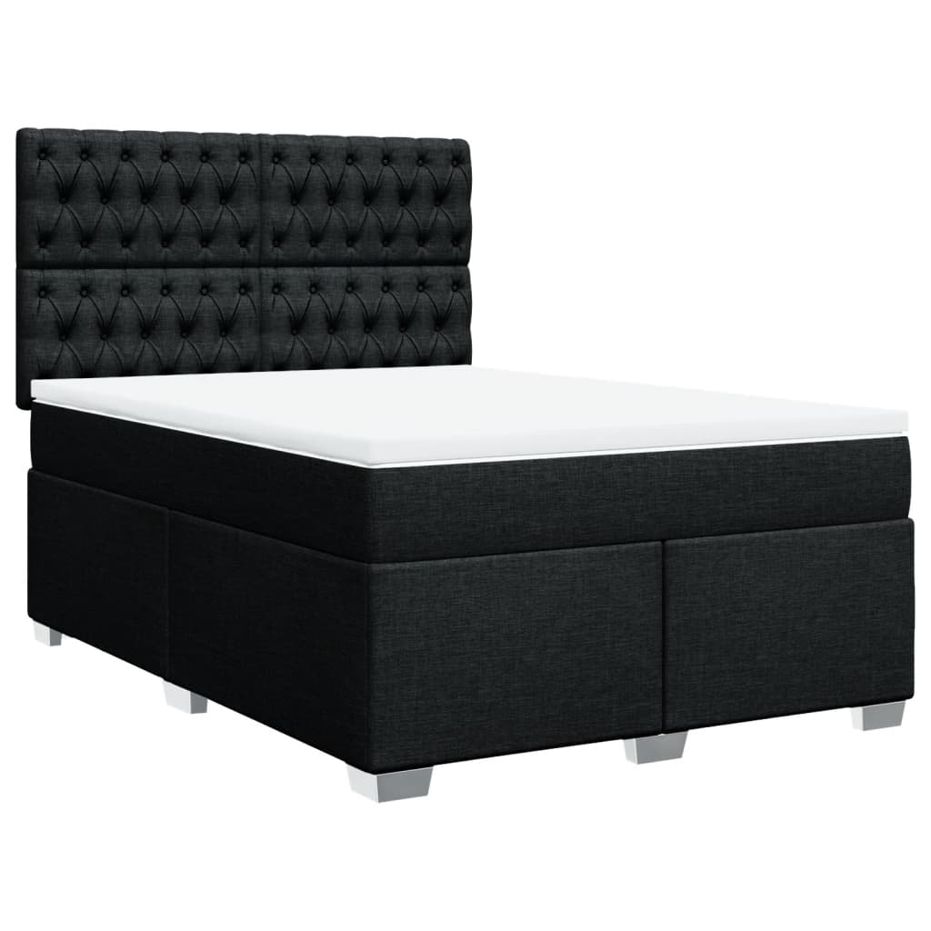 8721102755675_a_en_hd_1 vidaXL Box Spring Bed with Mattress Black Double Fabric - Image 2