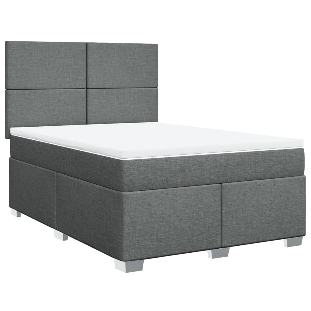 8721102755705_a_en_hd_1 vidaXL Box Spring Bed with Mattress Dark Grey Queen Fabric - Image 2